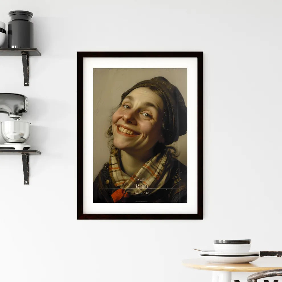 Guido, Reni, 1575 - 1642, A Poster of a woman smiling with a scarf and a hat Default Title