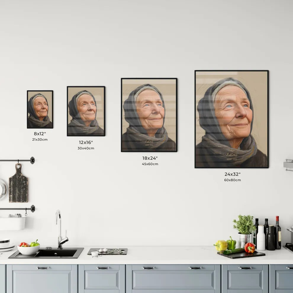 Mary, Astell, 1666 - 1731, A Poster of a woman with a scarf around her head Default Title