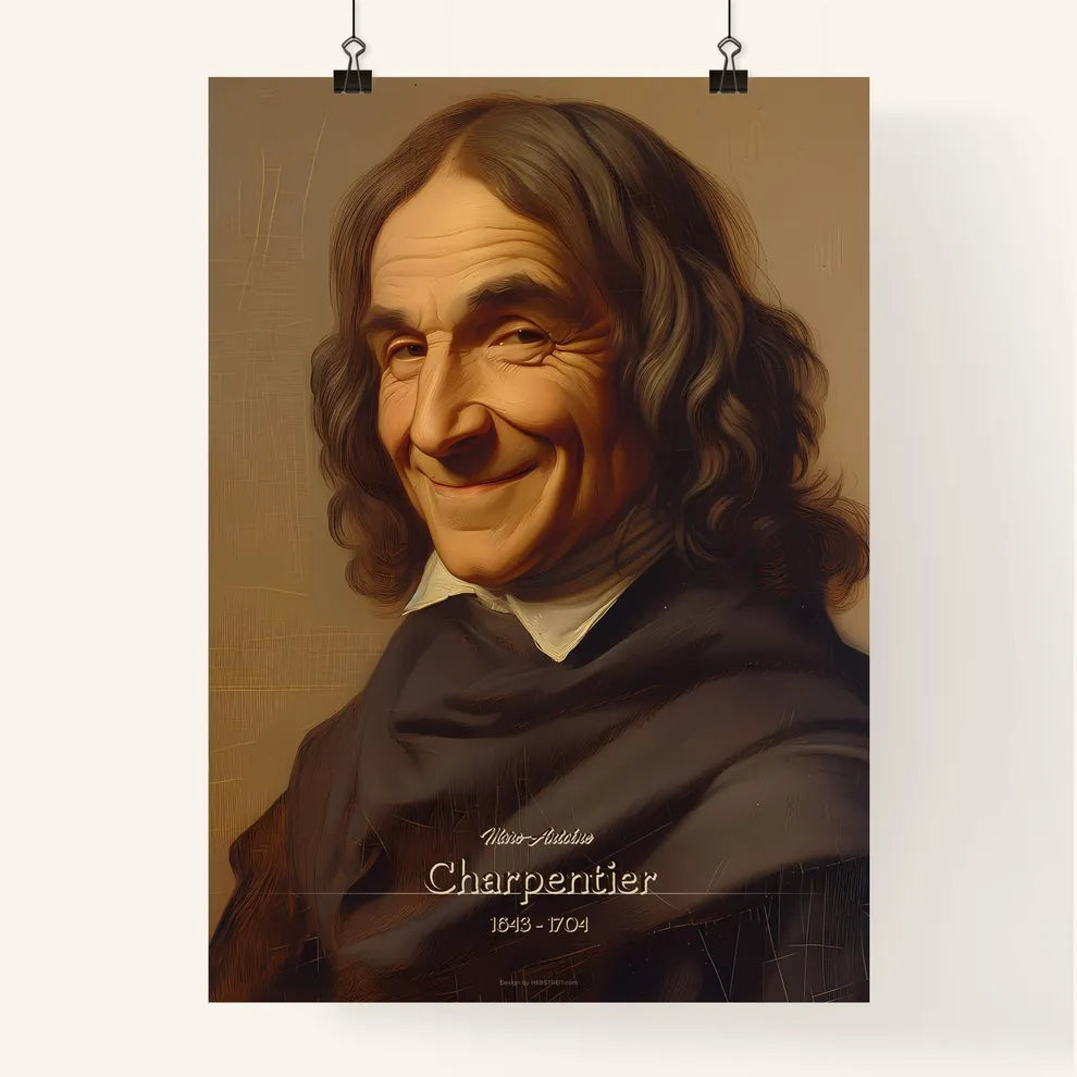 Marc-Antoine, Charpentier, 1643 - 1704, A Poster of a man with long hair wearing a black robe Default Title