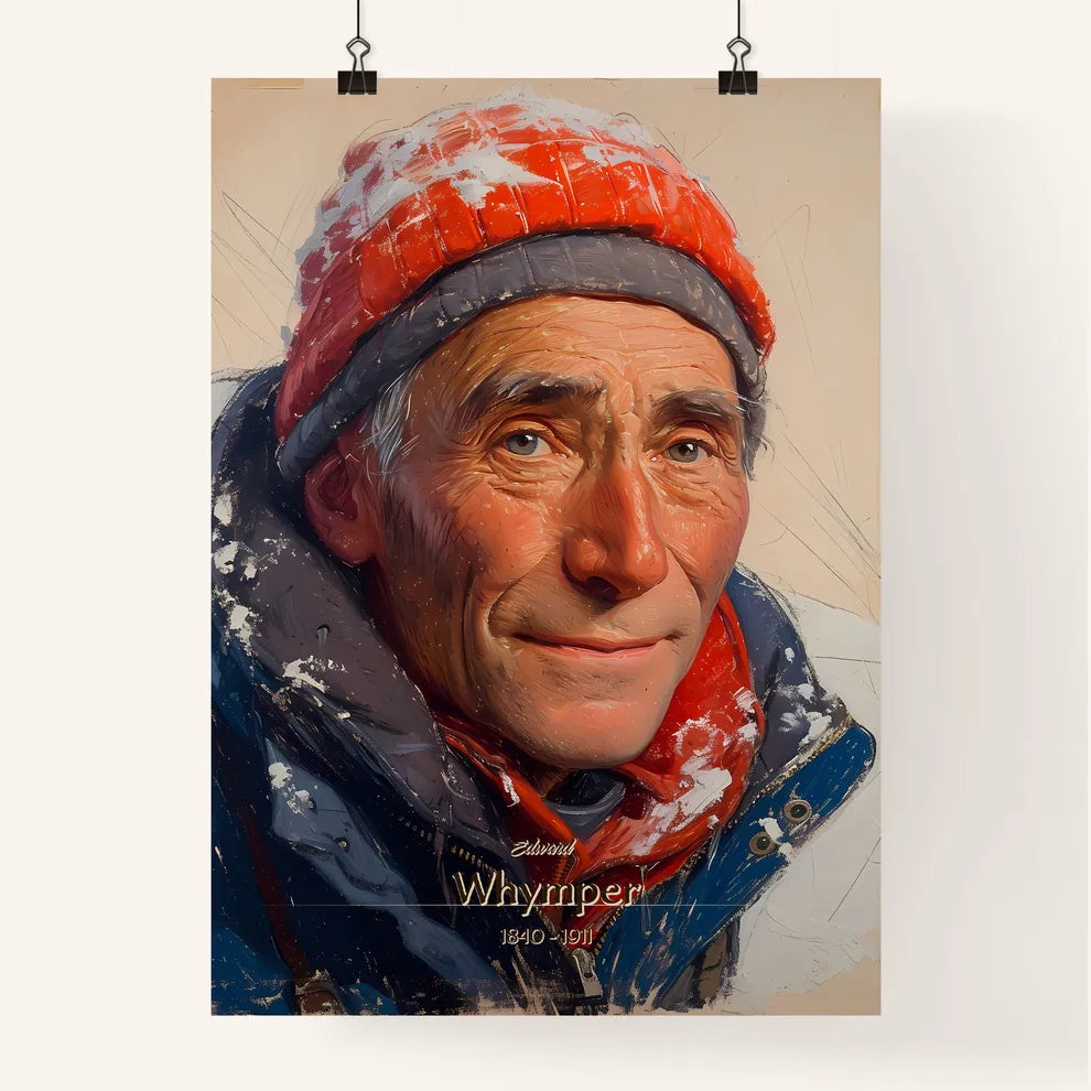 Edward, Whymper, 1840 - 1911, A Poster of a man wearing a hat and jacket Default Title