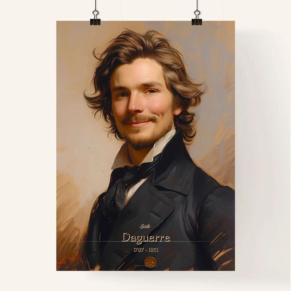 Louis, Daguerre, 1787 - 1851, A Poster of a man in a suit Default Title