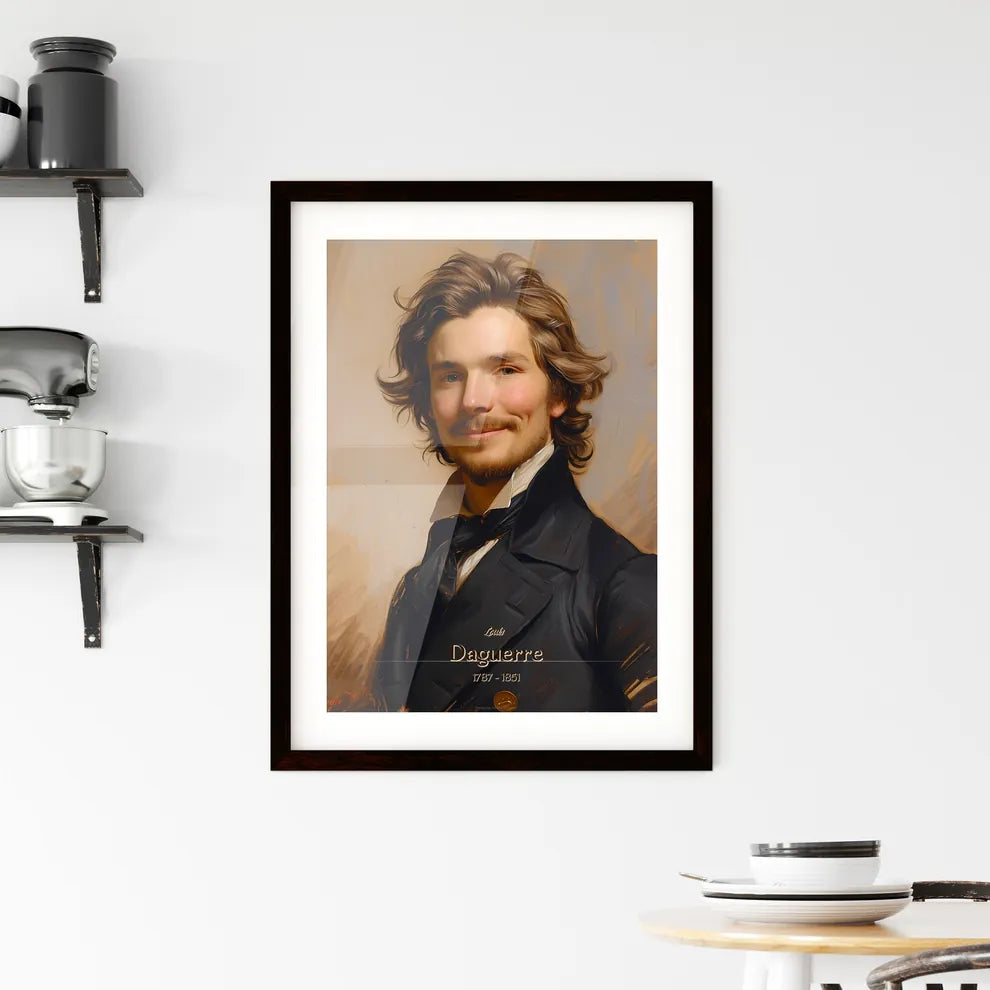 Louis, Daguerre, 1787 - 1851, A Poster of a man in a suit Default Title