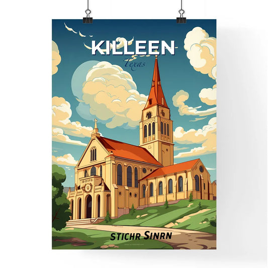 Killeen, Texas, A Poster of a church with a steeple and trees Default Title