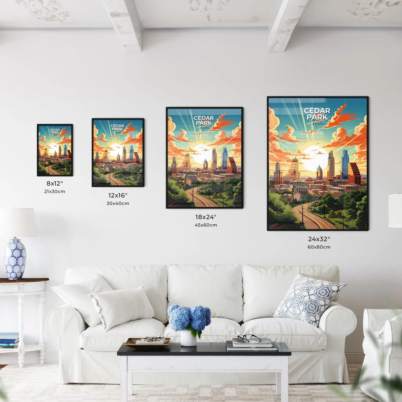 Cedar Park, Texas, A Poster of a city with trees and buildings Default Title