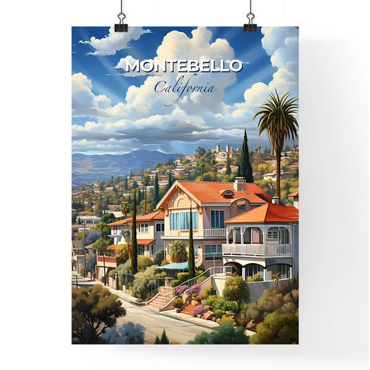 Montebello, California, A Poster of a town with houses and trees Default Title