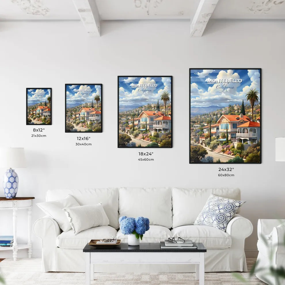 Montebello, California, A Poster of a town with houses and trees Default Title
