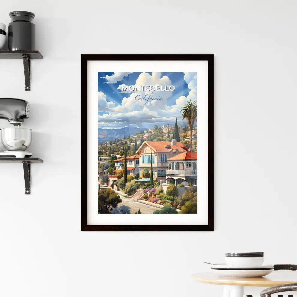 Montebello, California, A Poster of a town with houses and trees Default Title