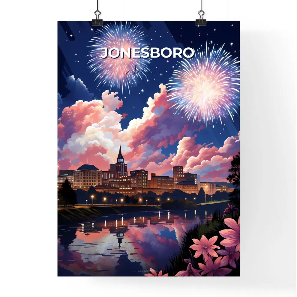 Jonesboro, Arkansas, A Poster of fireworks over a city Default Title