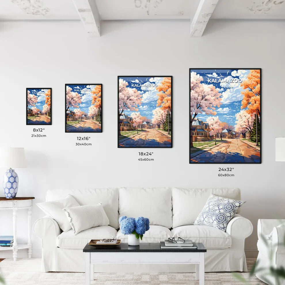 Kalamazoo, Michigan, A Poster of a street with trees and houses Default Title