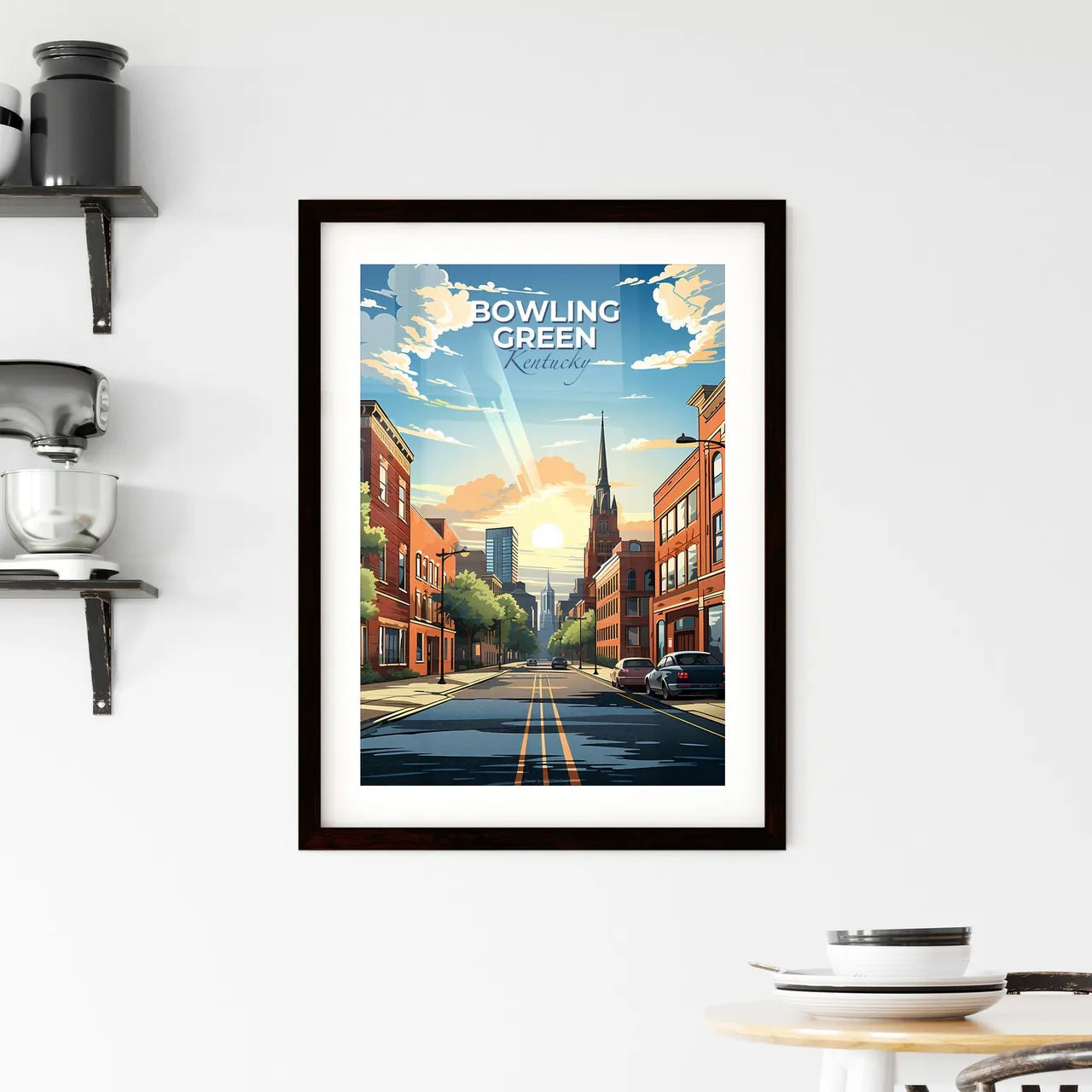 Bowling Green, Kentucky, A Poster of a street with cars and buildings in the background Default Title