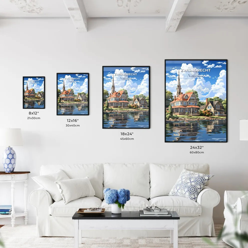Zwijndrecht, Netherlands, A Poster of a house on the water Default Title