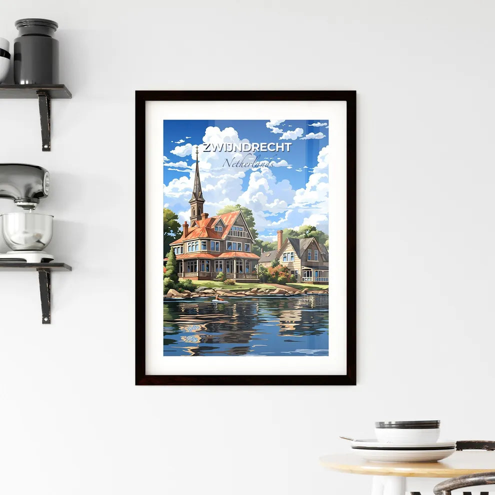 Zwijndrecht, Netherlands, A Poster of a house on the water Default Title