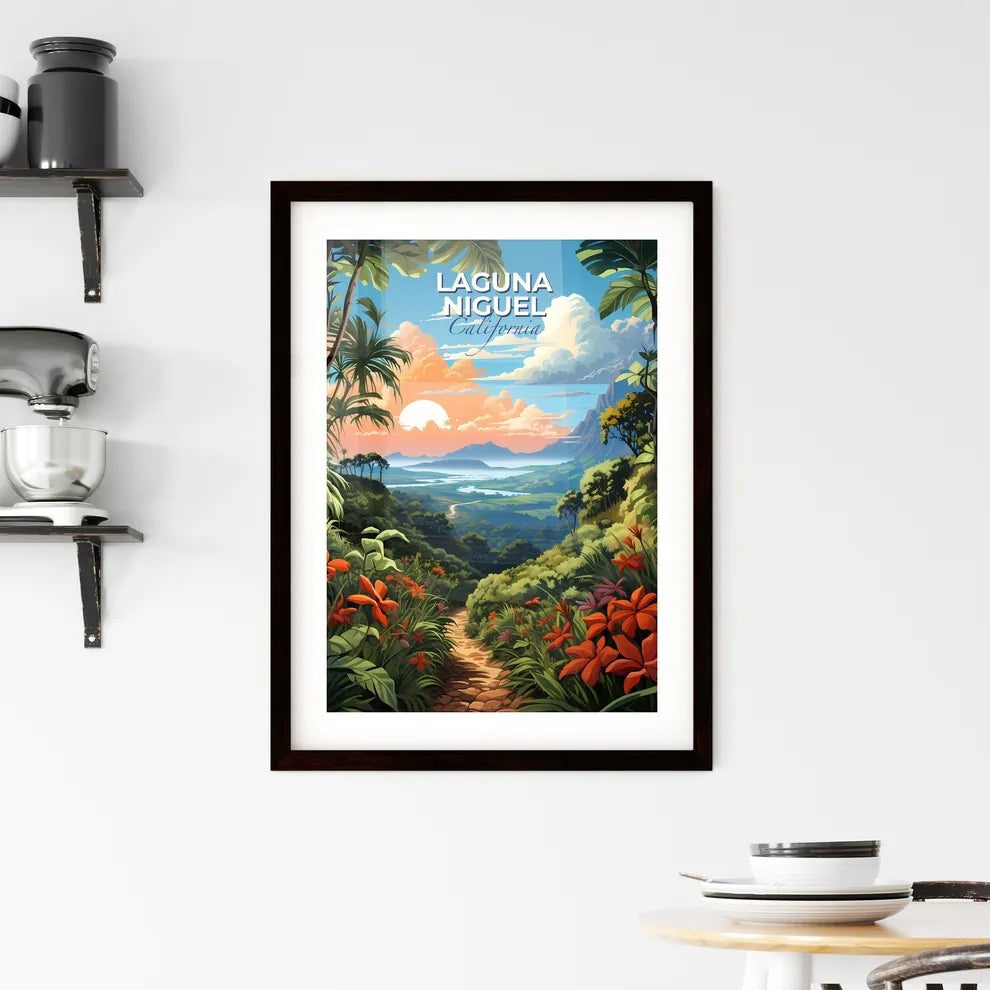 Laguna Niguel, California, A Poster of a landscape with a path and flowers Default Title