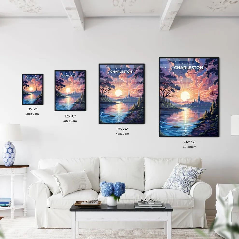 Charleston, South Carolina, A Poster of a sunset over a lake Default Title