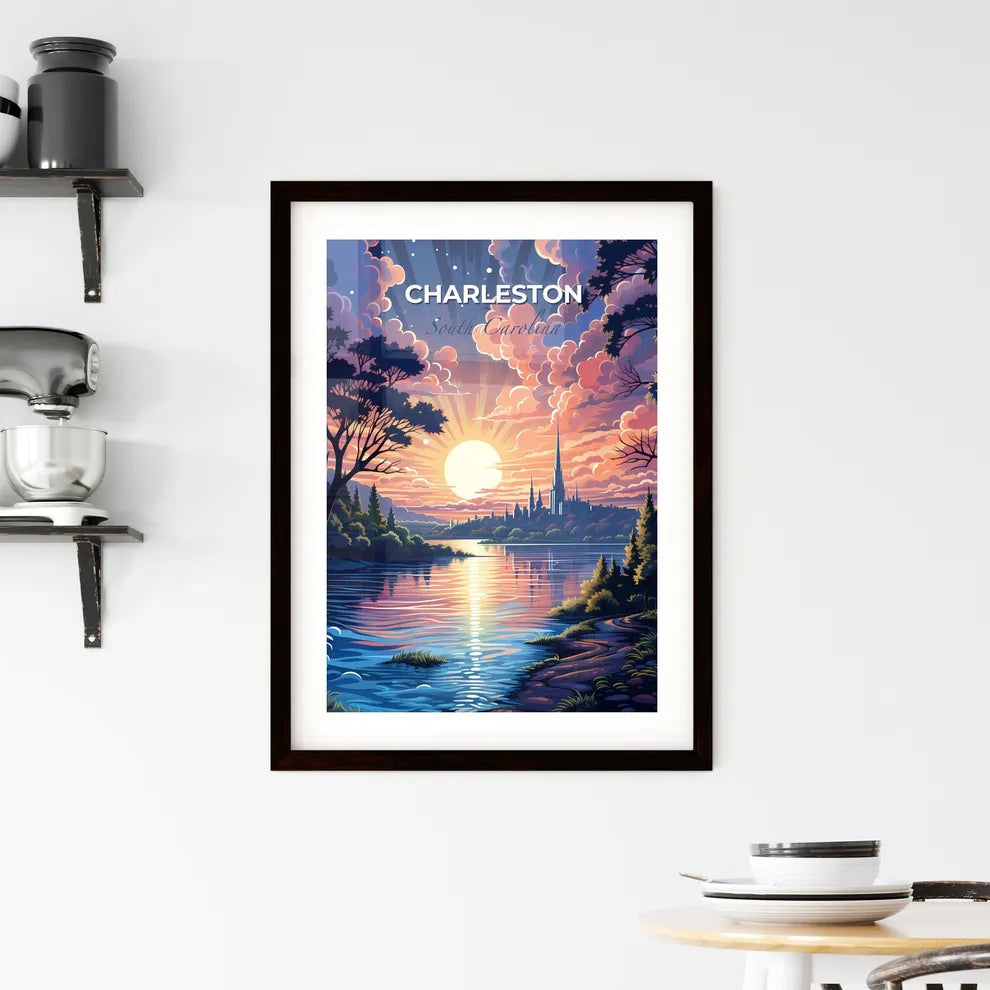 Charleston, South Carolina, A Poster of a sunset over a lake Default Title