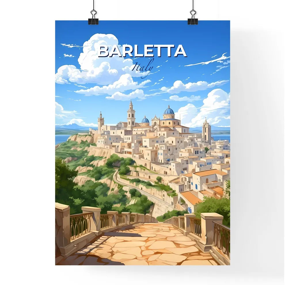 Barletta, Italy, A Poster of a stone walkway leading to a town Default Title