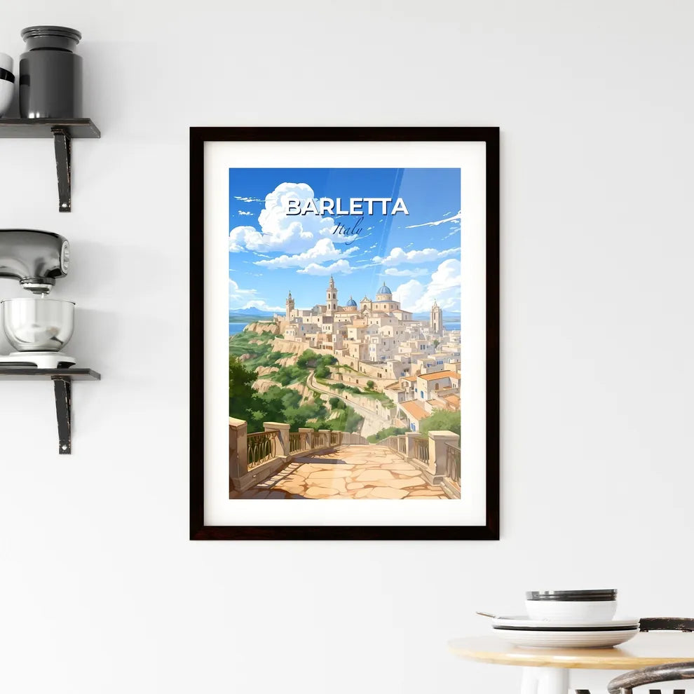 Barletta, Italy, A Poster of a stone walkway leading to a town Default Title