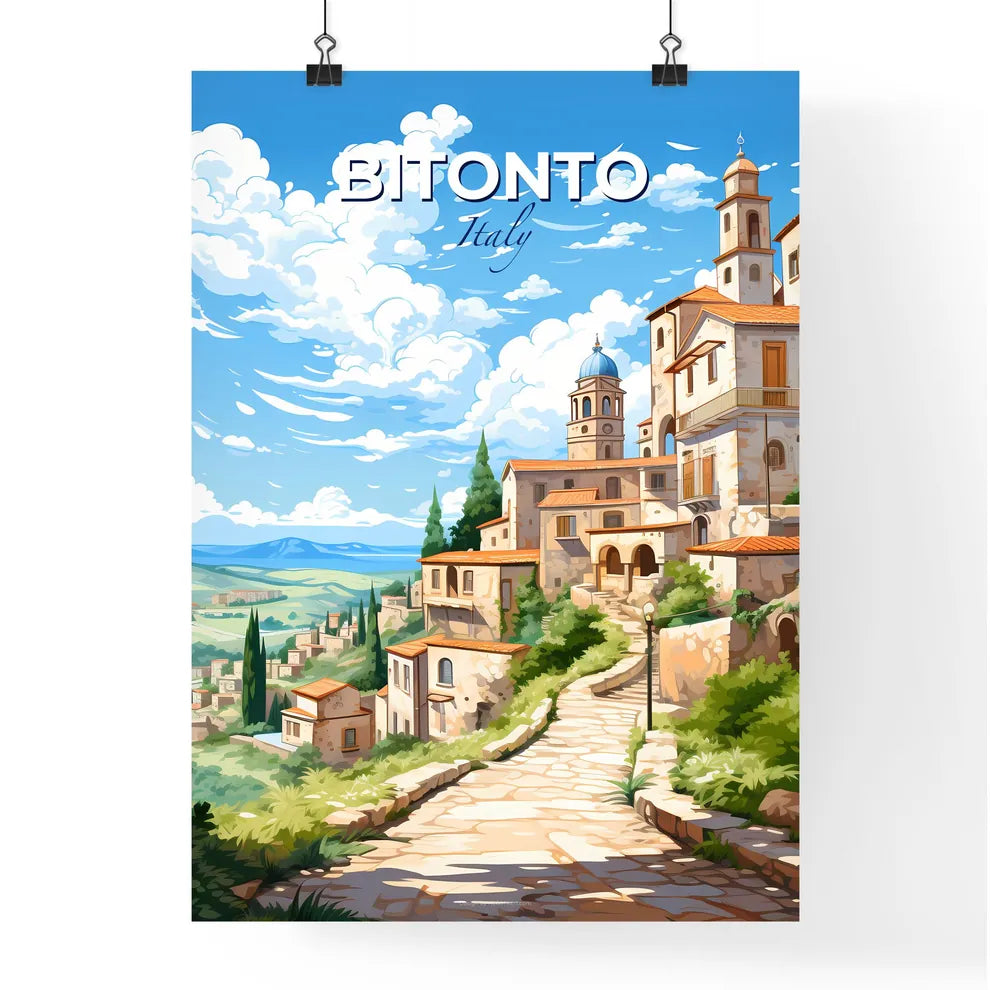 Bitonto, Italy, A Poster of a stone road leading to a town Default Title