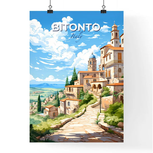 Bitonto, Italy, A Poster of a stone road leading to a town Default Title