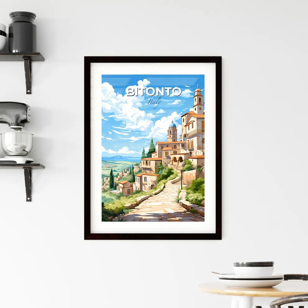 Bitonto, Italy, A Poster of a stone road leading to a town Default Title