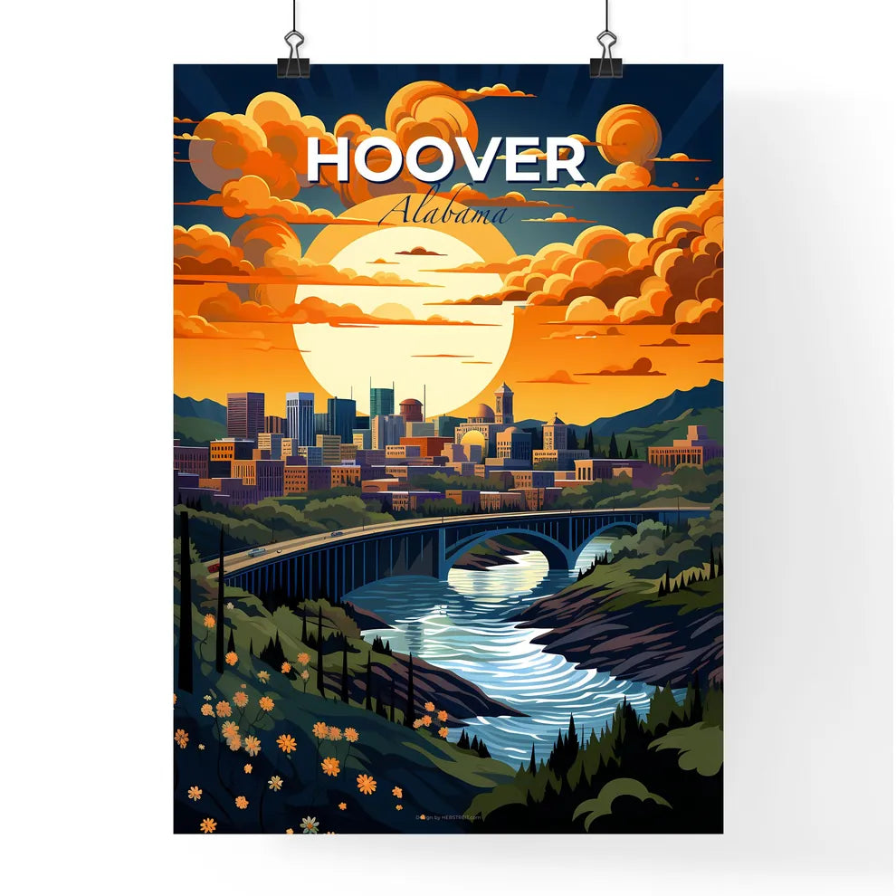 Hoover, Alabama, A Poster of a bridge over a river with a city in the background Default Title
