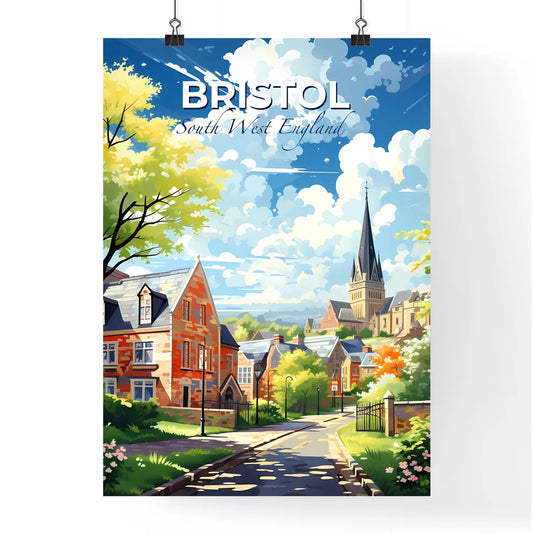 Bristol, South West England, A Poster of a street with trees and houses in the background Default Title