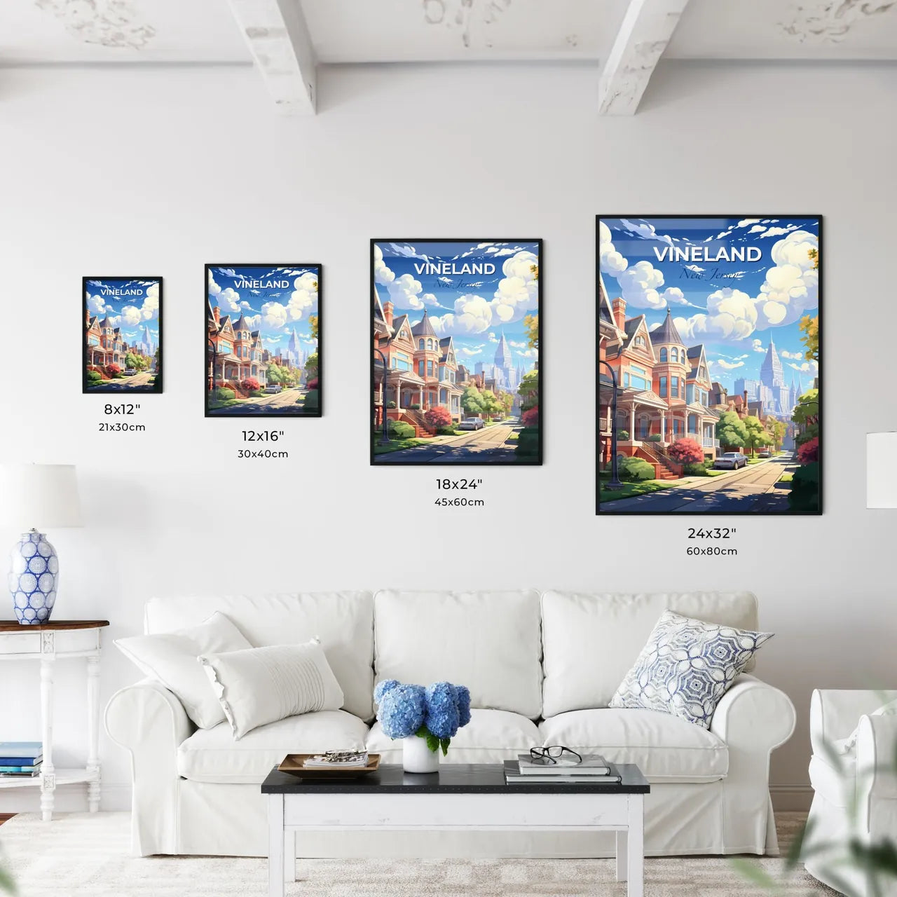 Vineland, New Jersey, A Poster of a street with houses and trees Default Title