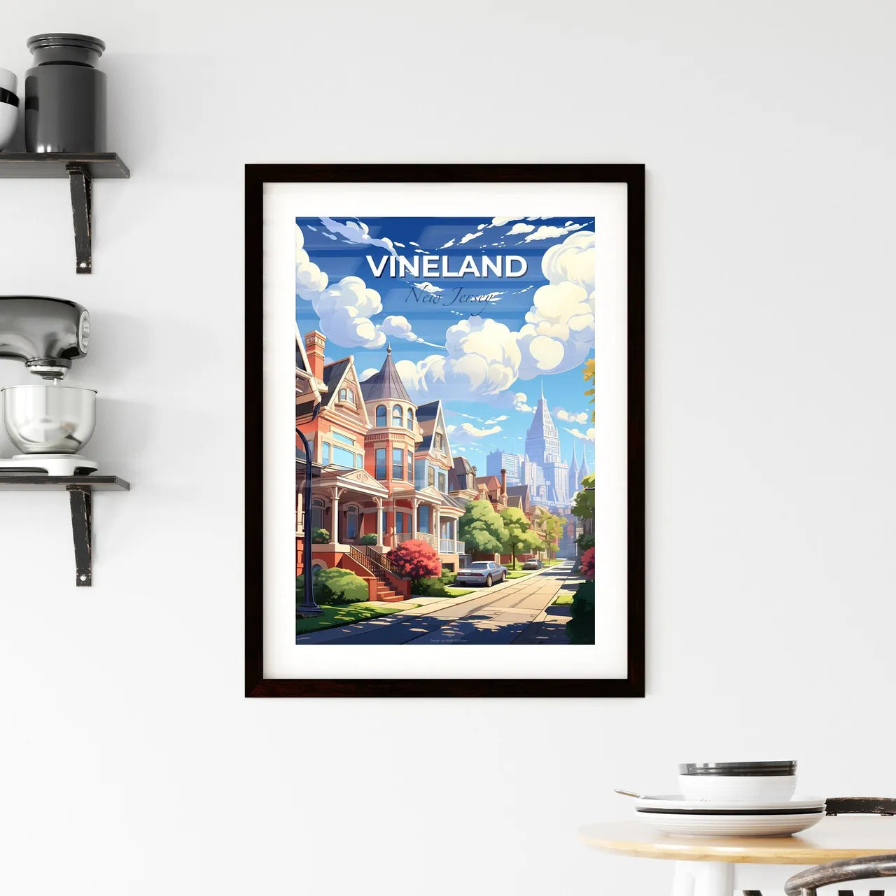 Vineland, New Jersey, A Poster of a street with houses and trees Default Title