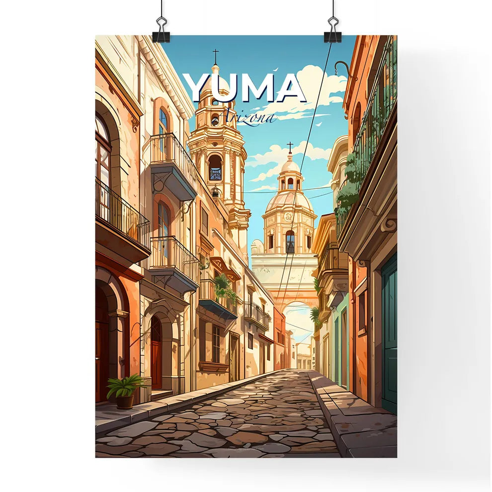 Yuma, Arizona, A Poster of a street with buildings and a tower Default Title