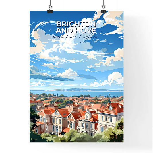 Brighton And Hove, South East England, A Poster of a city with many houses and trees Default Title