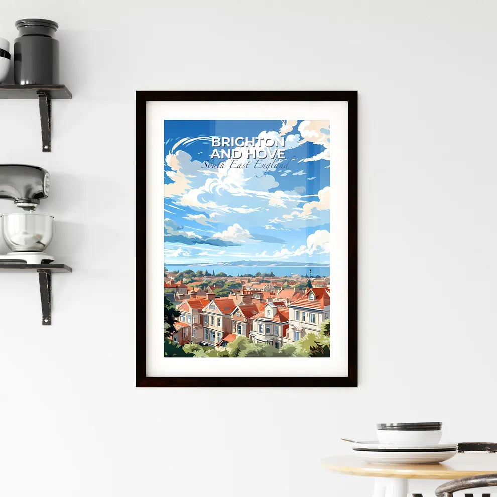 Brighton And Hove, South East England, A Poster of a city with many houses and trees Default Title