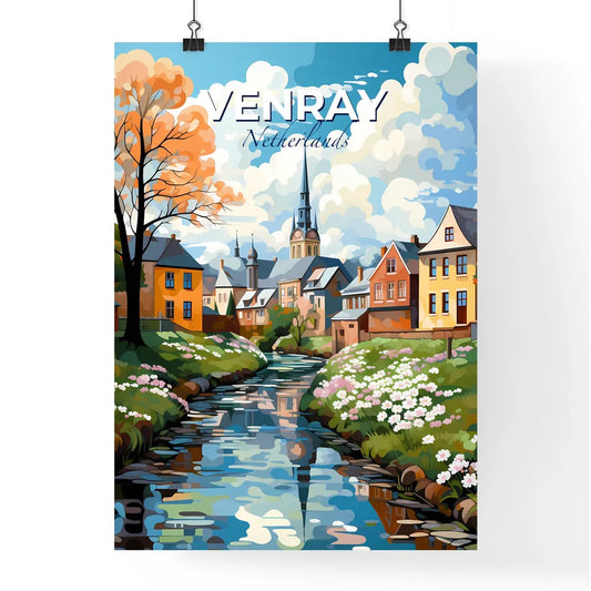 Venray, Netherlands, A Poster of a painting of a river running through a town Default Title