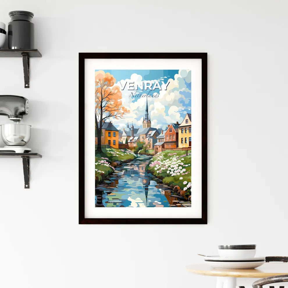 Venray, Netherlands, A Poster of a painting of a river running through a town Default Title