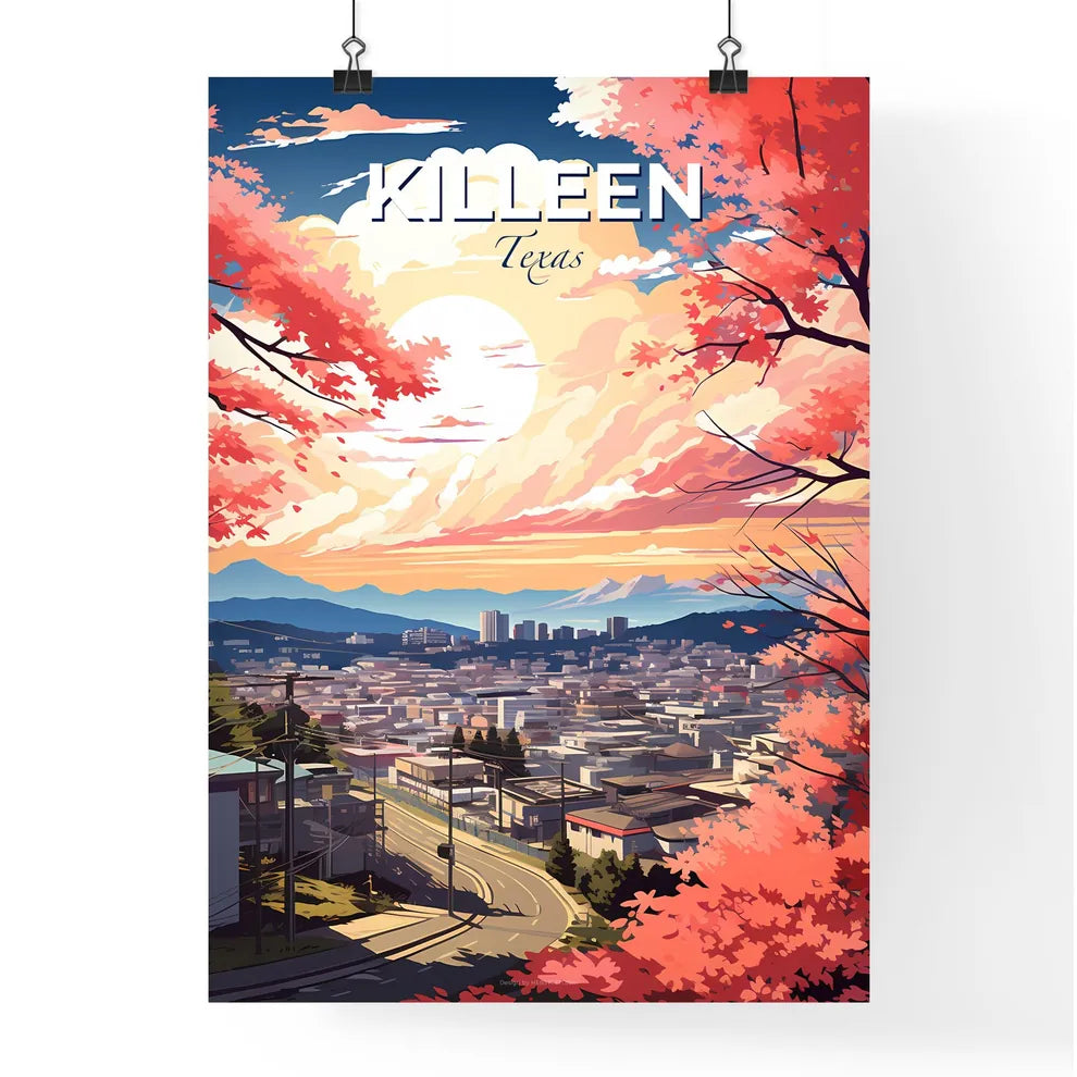 Killeen, Texas, A Poster of a city with pink flowers Default Title