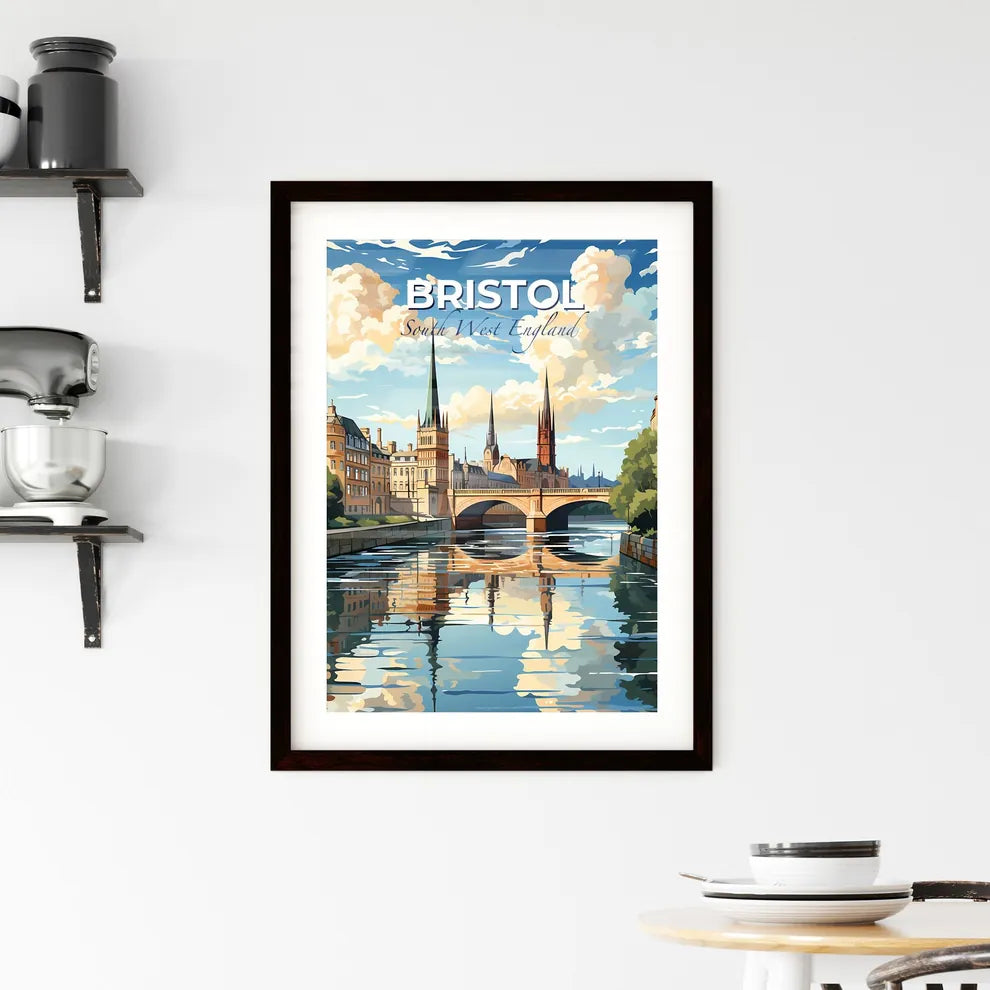 Bristol, South West England, A Poster of a bridge over a river with buildings and trees Default Title
