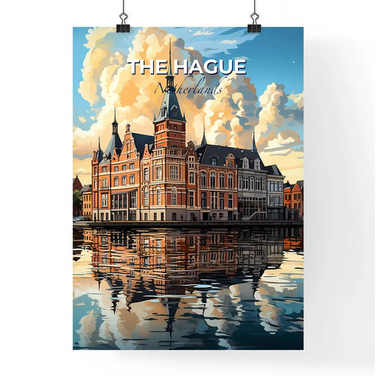 The Hague, Netherlands, A Poster of a building next to a body of water Default Title