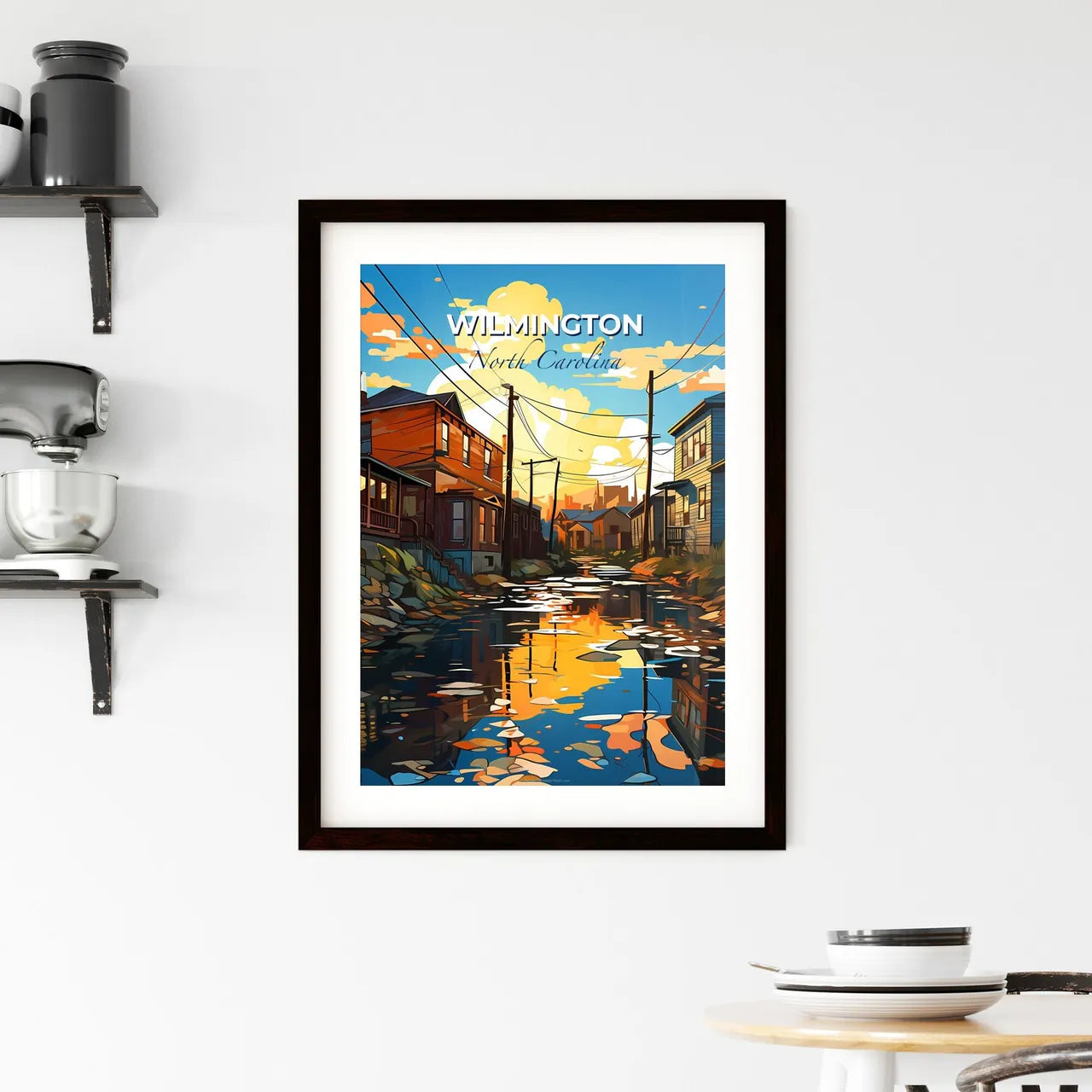 Wilmington, North Carolina, A Poster of a river with houses and power lines Default Title