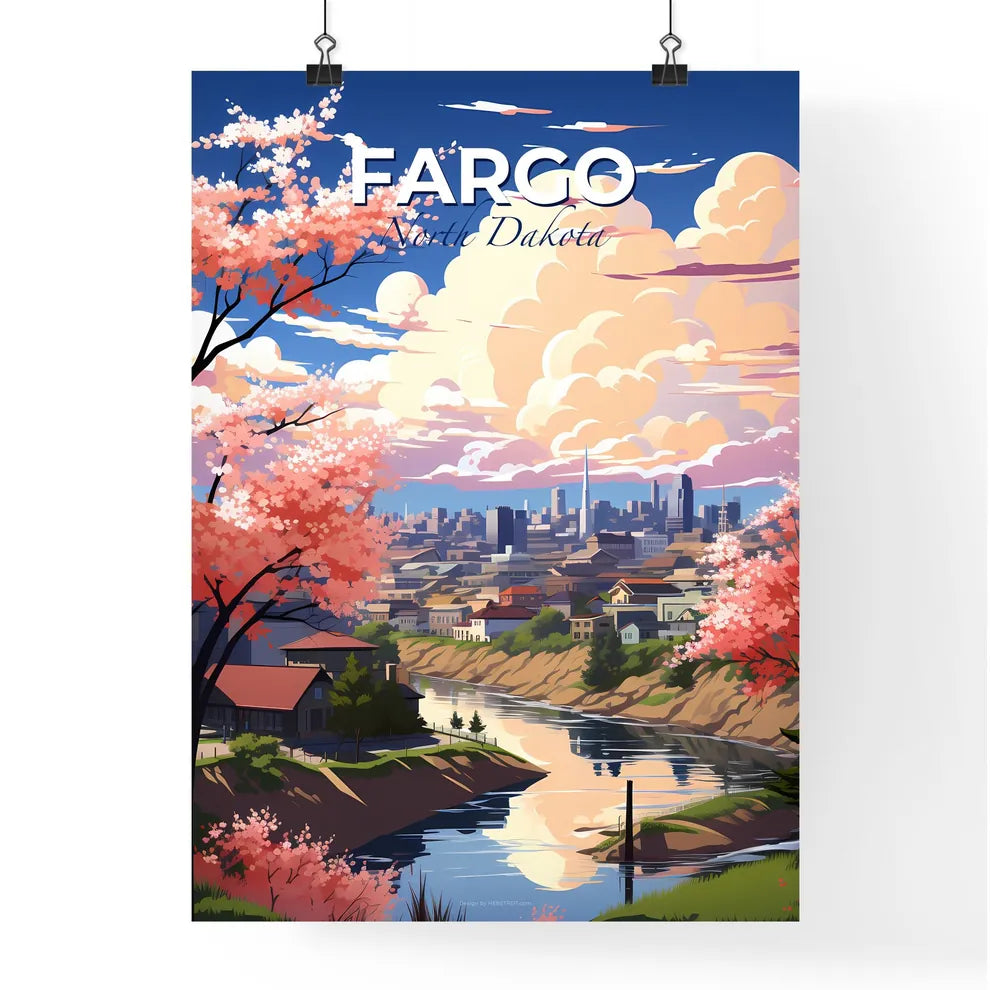 Fargo, North Dakota, A Poster of a river running through a city Default Title