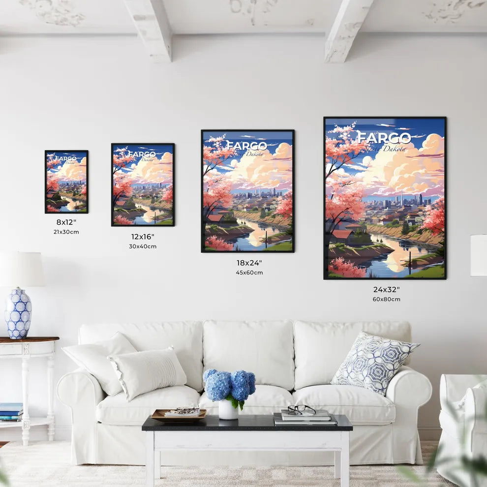 Fargo, North Dakota, A Poster of a river running through a city Default Title