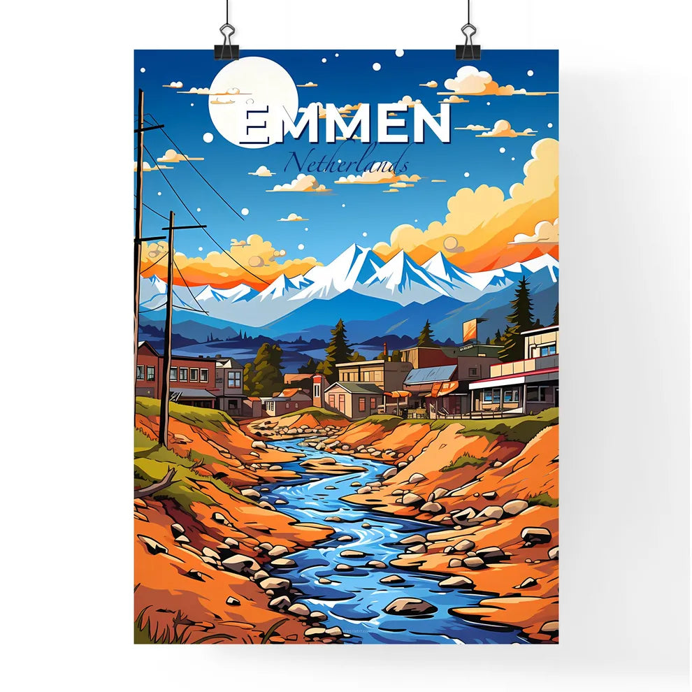 Emmen, Netherlands, A Poster of a river running through a town Default Title