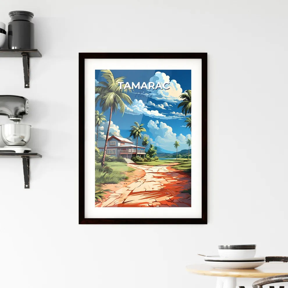 Tamarac, Florida, A Poster of a house with palm trees and a road Default Title