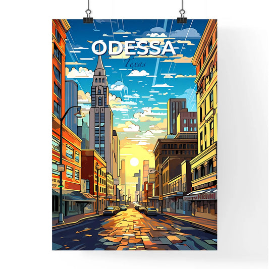 Odessa, Texas, A Poster of a street with cars and buildings in the background Default Title
