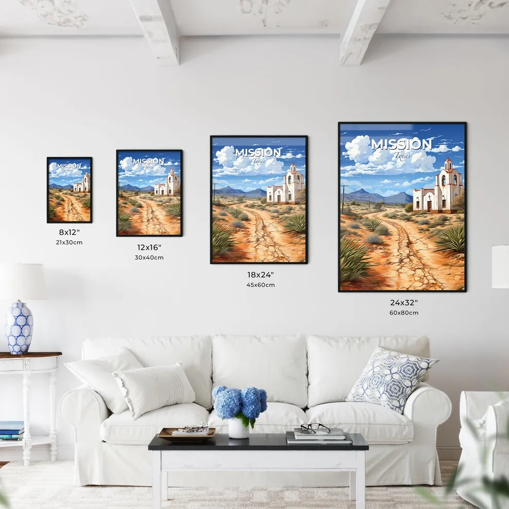 Mission, Texas, A Poster of a dirt road leading to a white building Default Title