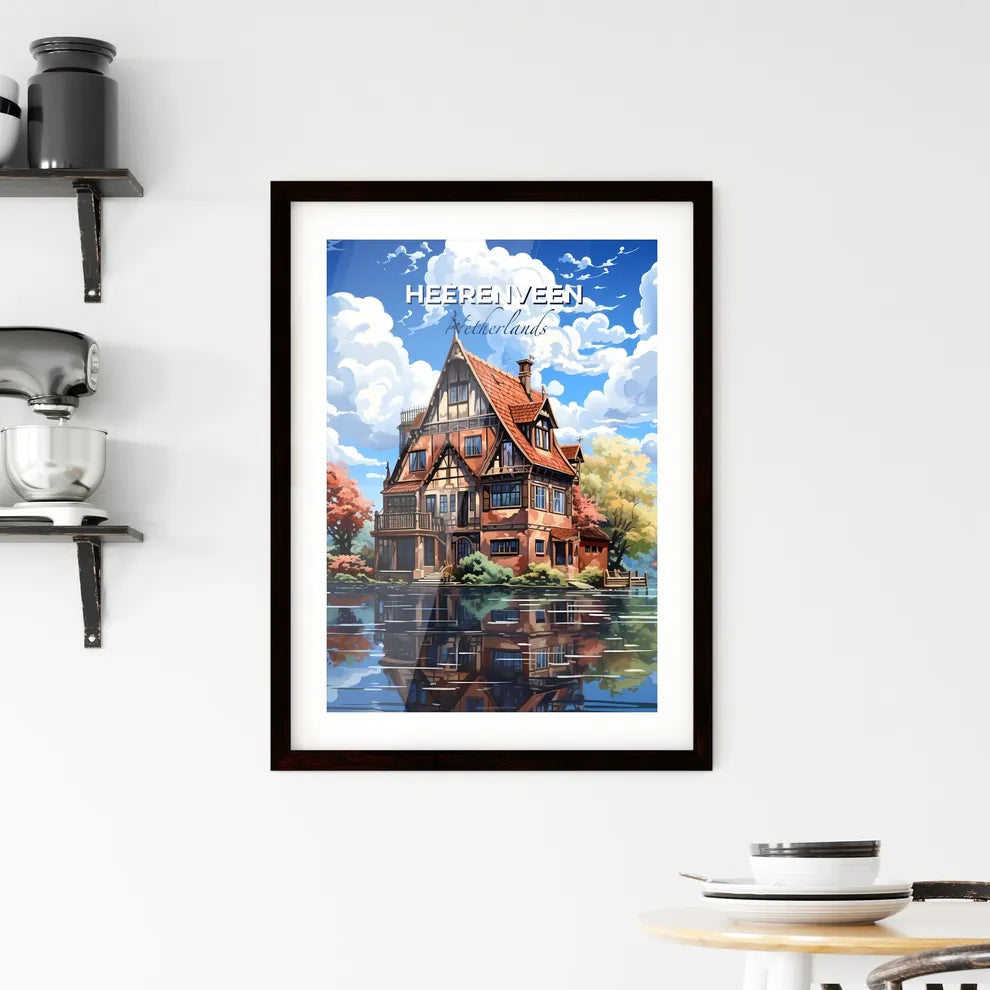 Heerenveen, Netherlands, A Poster of a house on the water Default Title