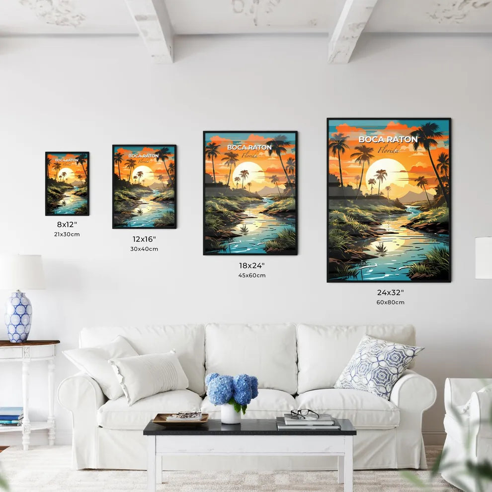 Boca Raton, Florida, A Poster of a river running through a tropical forest Default Title