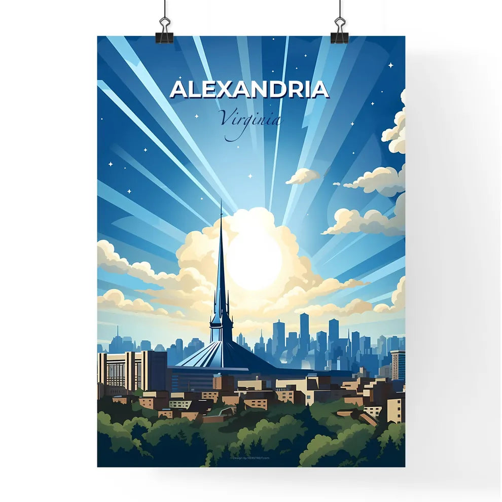 Alexandria, Virginia, A Poster of a city with a spire and a tall building Default Title