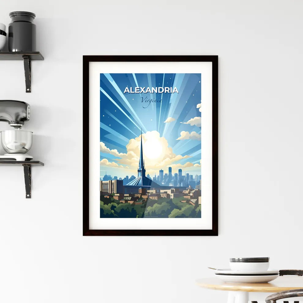 Alexandria, Virginia, A Poster of a city with a spire and a tall building Default Title