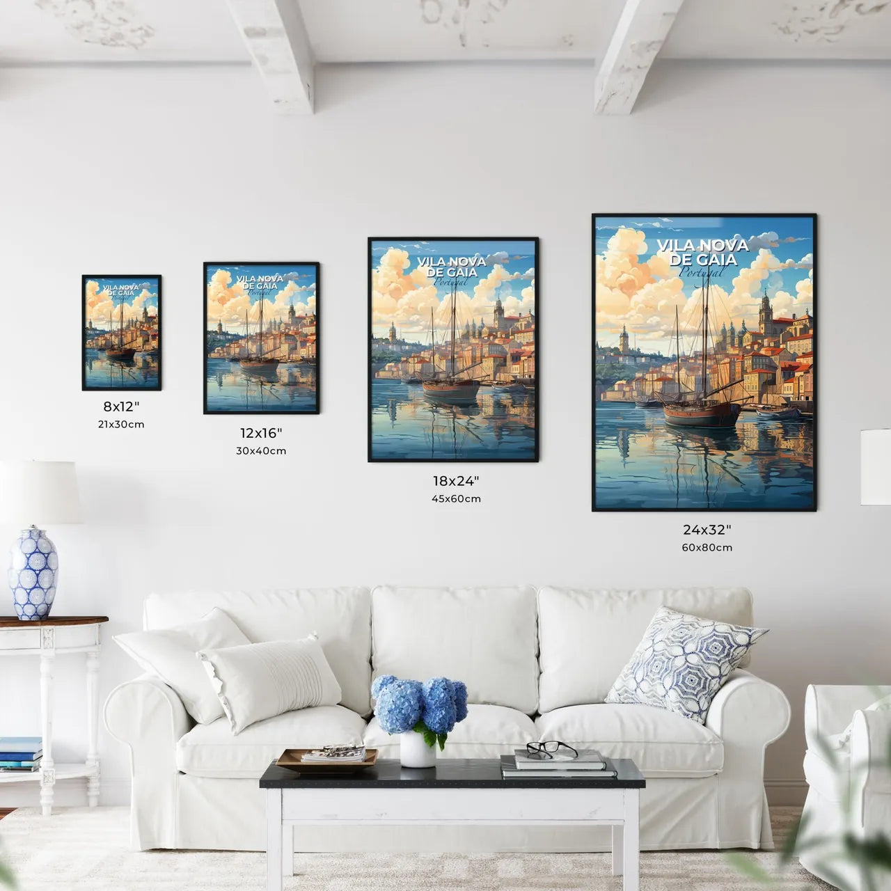Vila Nova De Gaia, Portugal, A Poster of a sailboat on the water Default Title