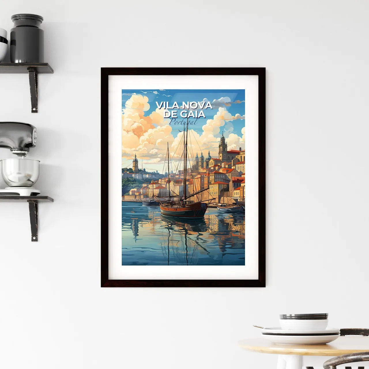 Vila Nova De Gaia, Portugal, A Poster of a sailboat on the water Default Title