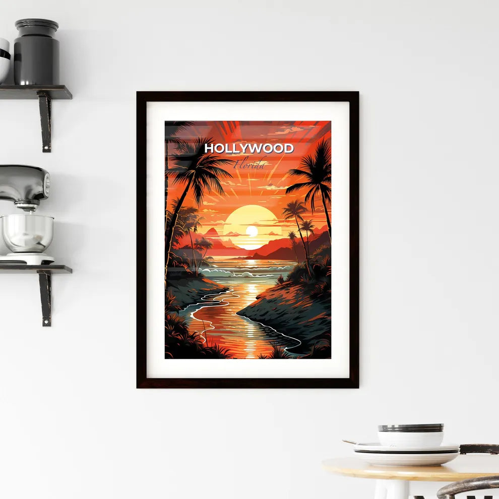 Hollywood, Florida, A Poster of a sunset over a river Default Title